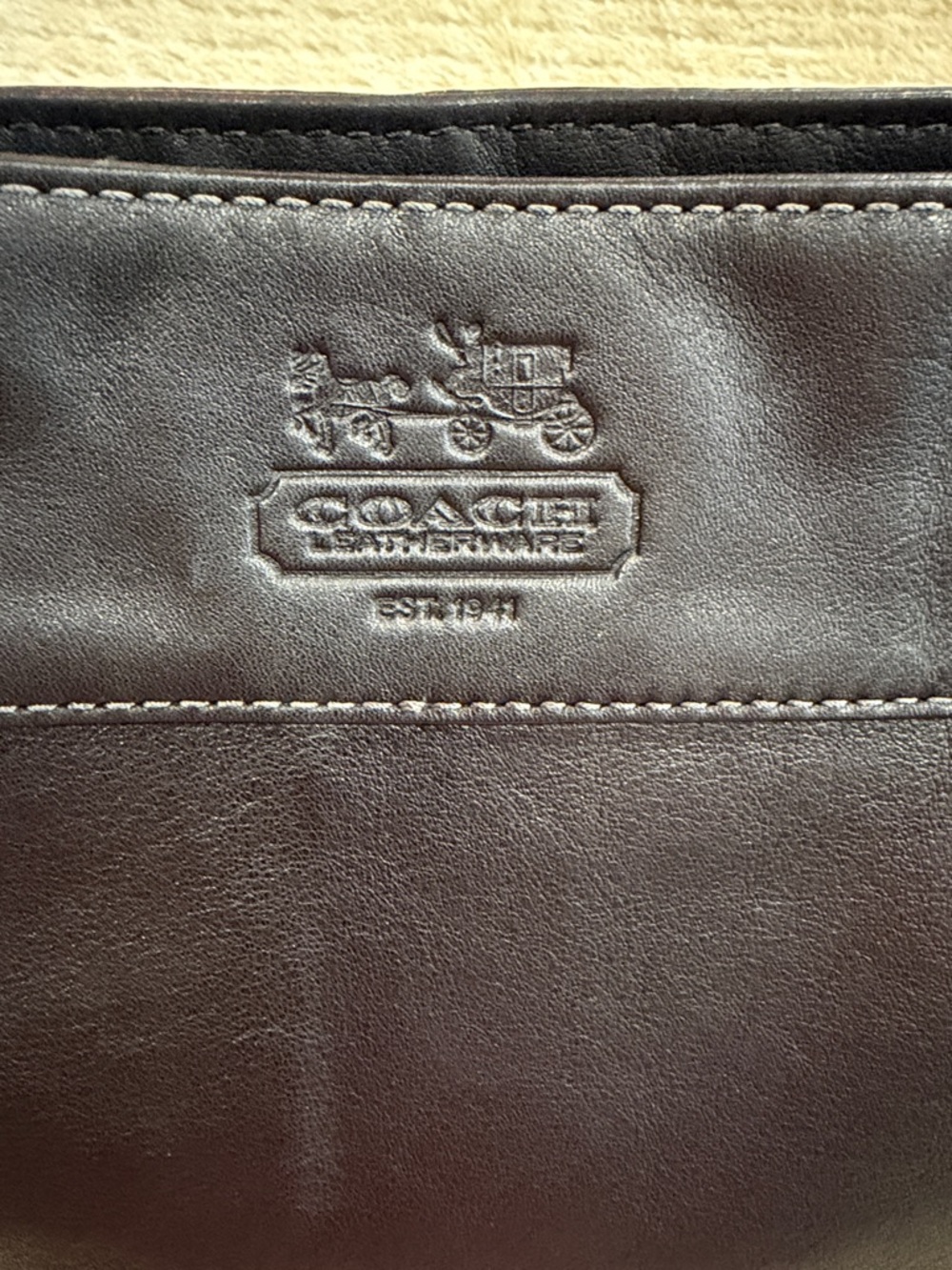 Coach Black Leather Shoulder Bag with Gold Hardware - Picture 4 of 12